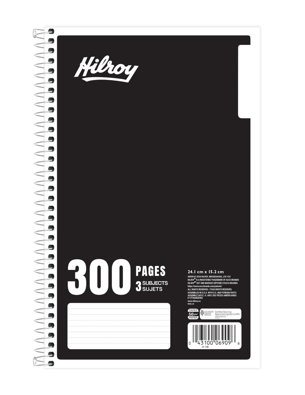 Hilroy Coil 3-subject Notebook