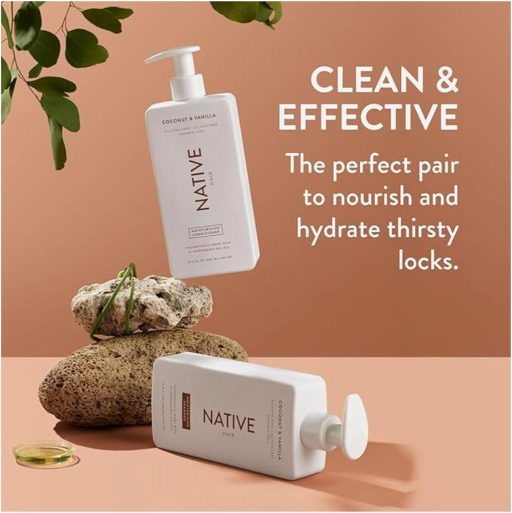 Native Coconut & Vanilla Moisturizing Shampoo and Conditioner Set