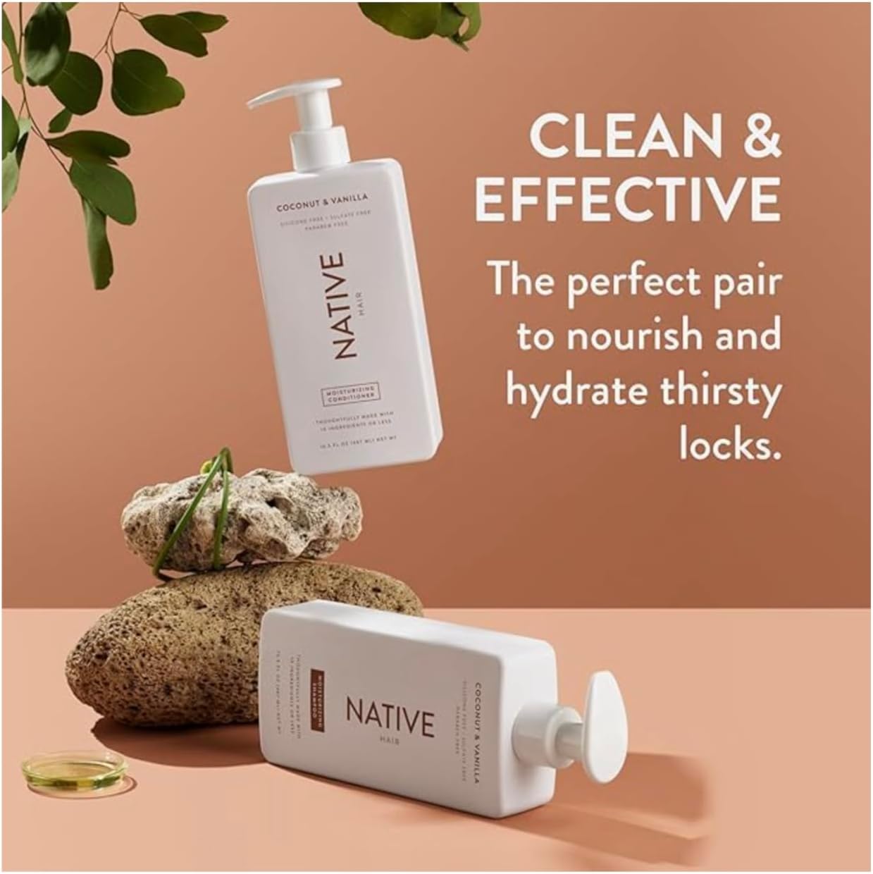 Native Coconut & Vanilla Moisturizing Shampoo and Conditioner Set