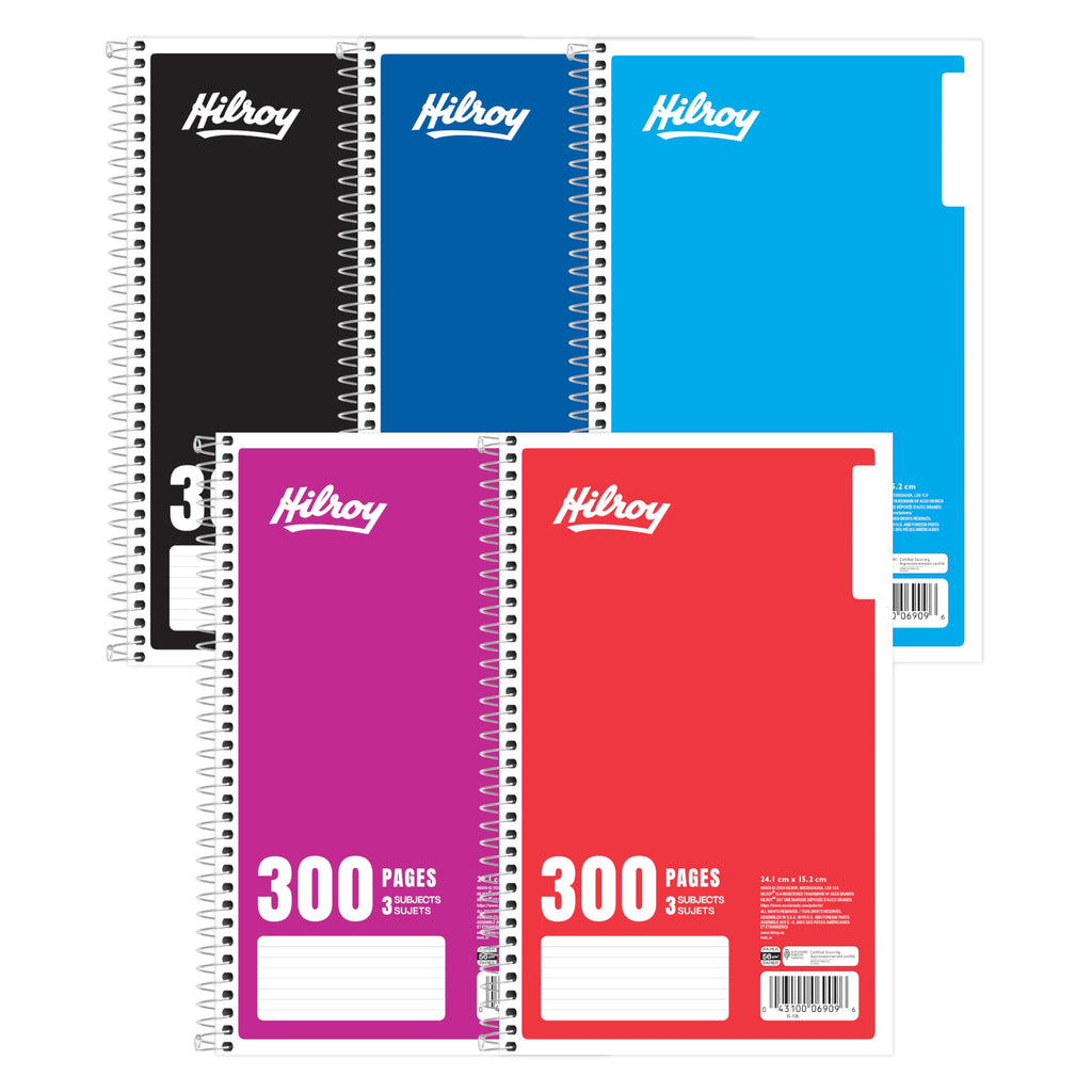 Hilroy Coil 3-subject Notebook