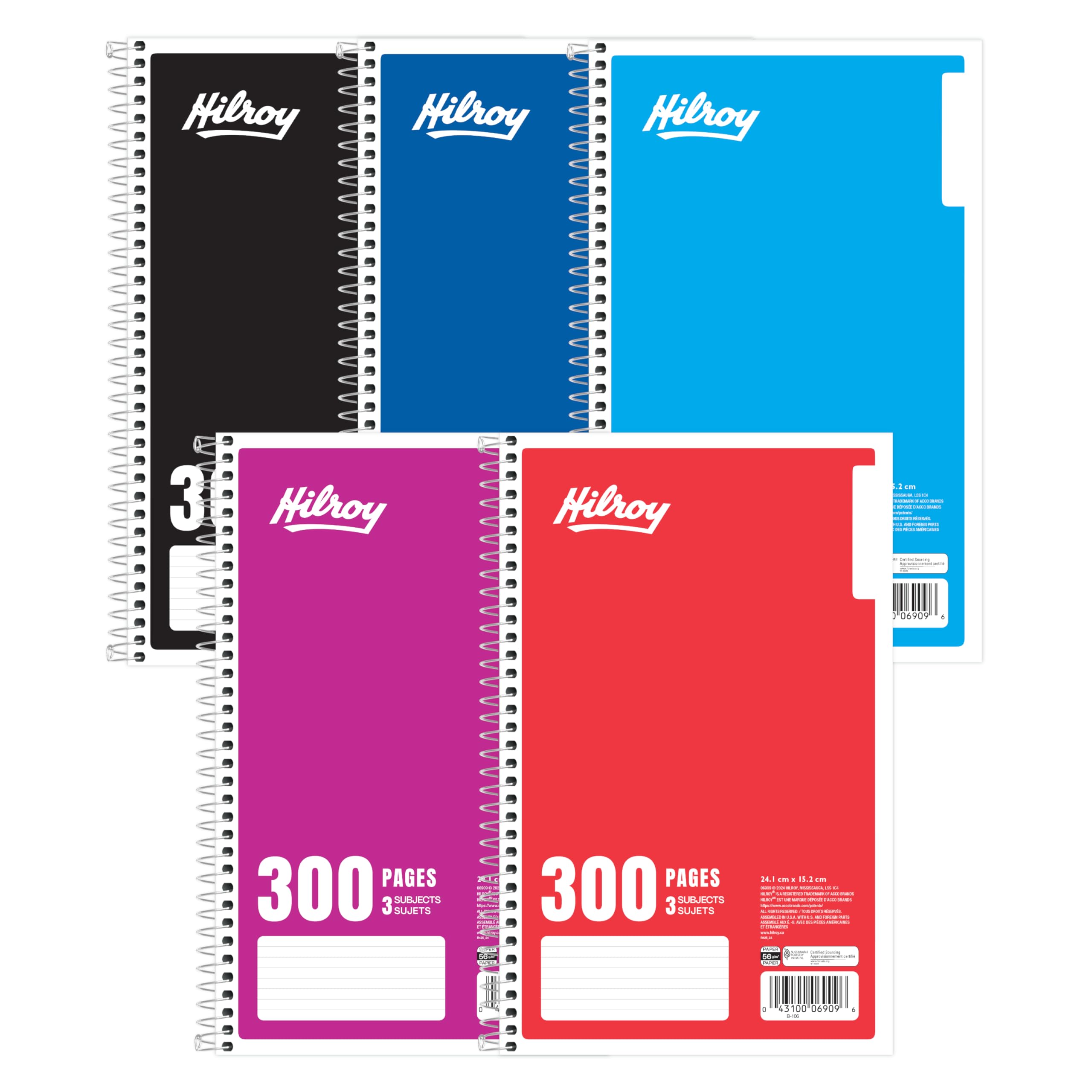 Hilroy Coil 3-subject Notebook