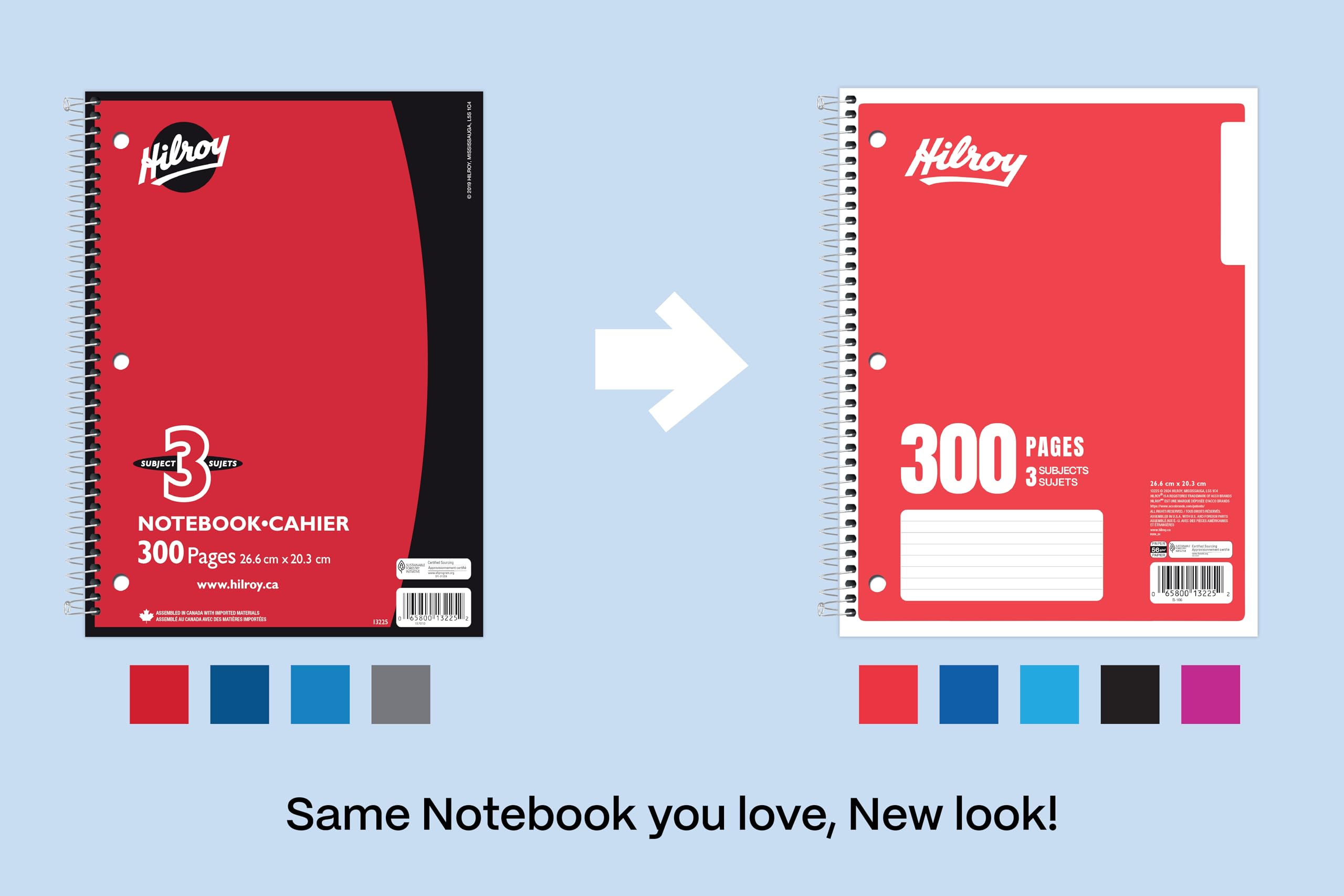 Hilroy Coil 3-subject Notebook