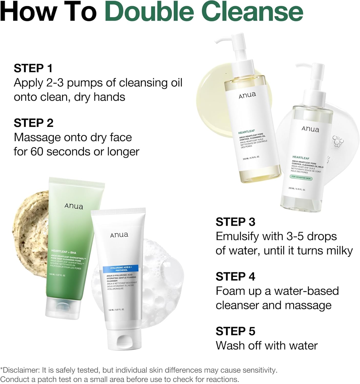ANUA Heartleaf Pore Control Cleansing Oil Korean Facial Cleanser