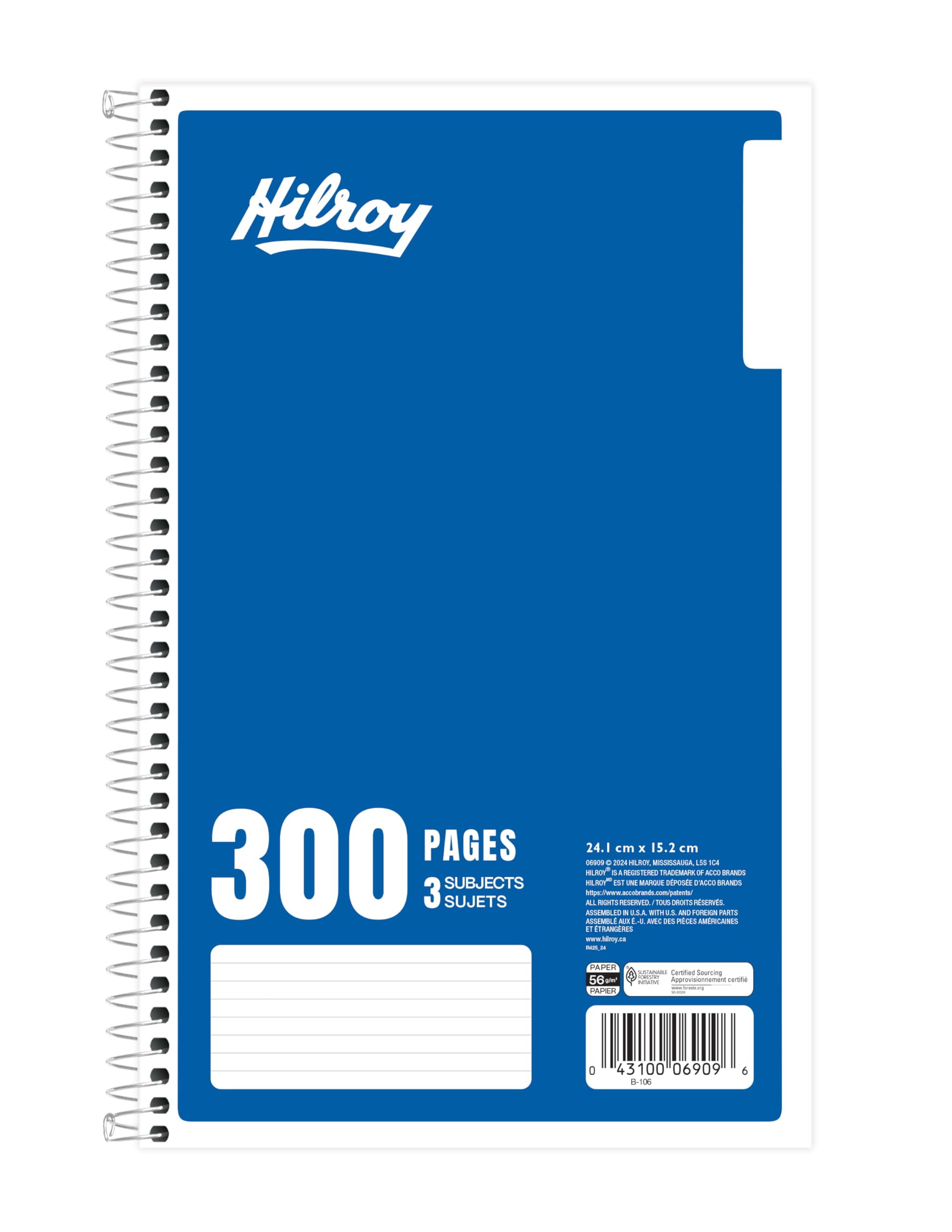 Hilroy Coil 3-subject Notebook