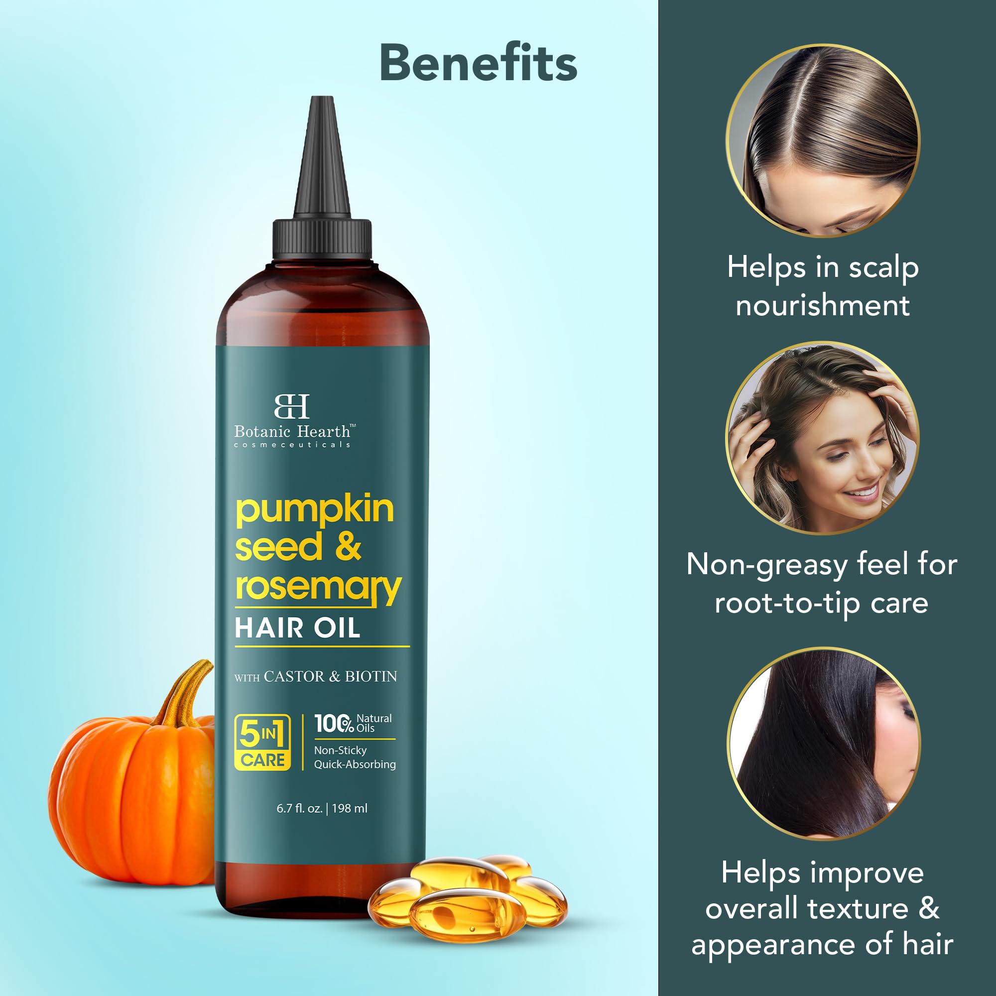 Botanic Hearth Argan, Castor or Rosemary Oil