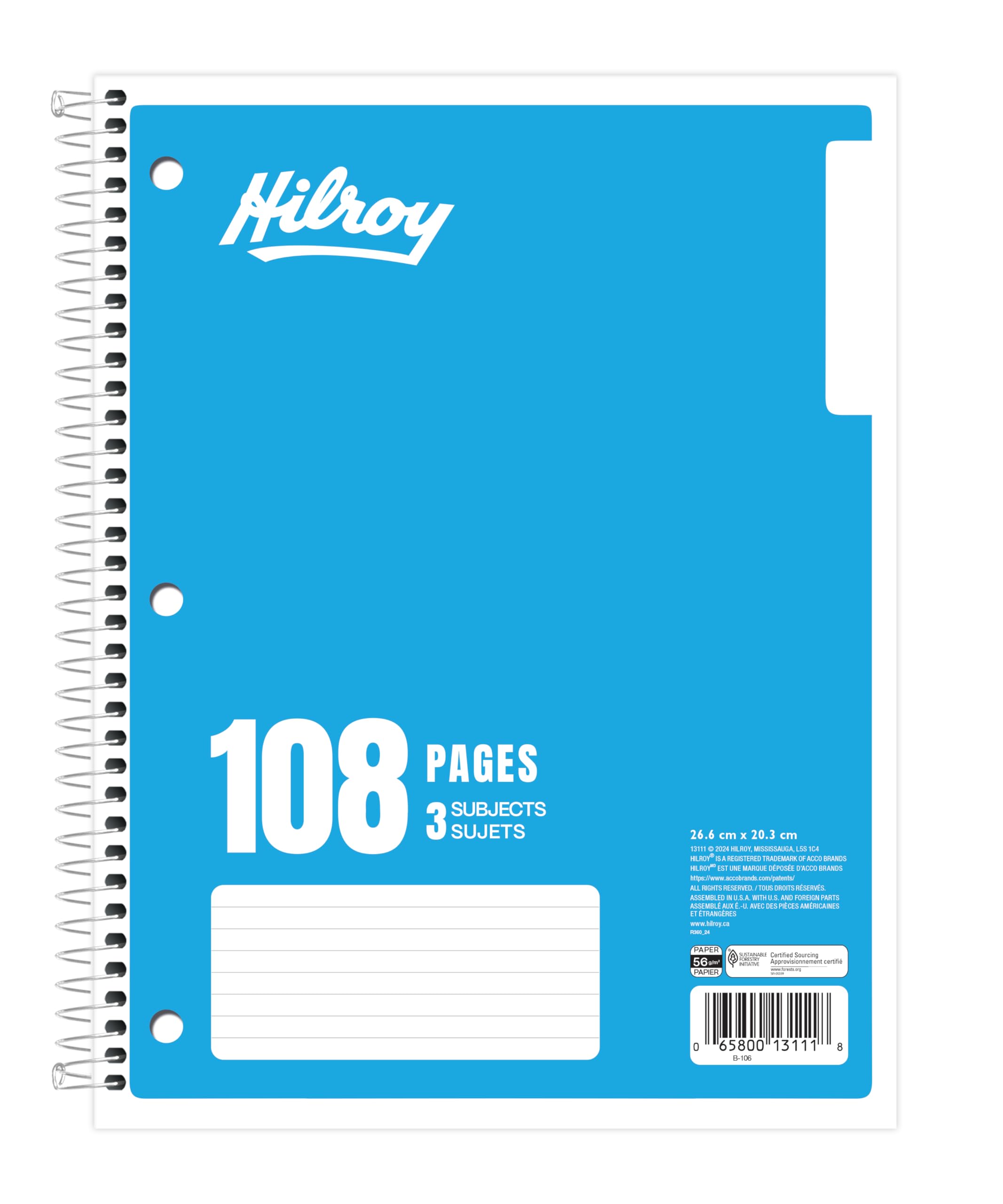 Hilroy Coil 3-subject Notebook