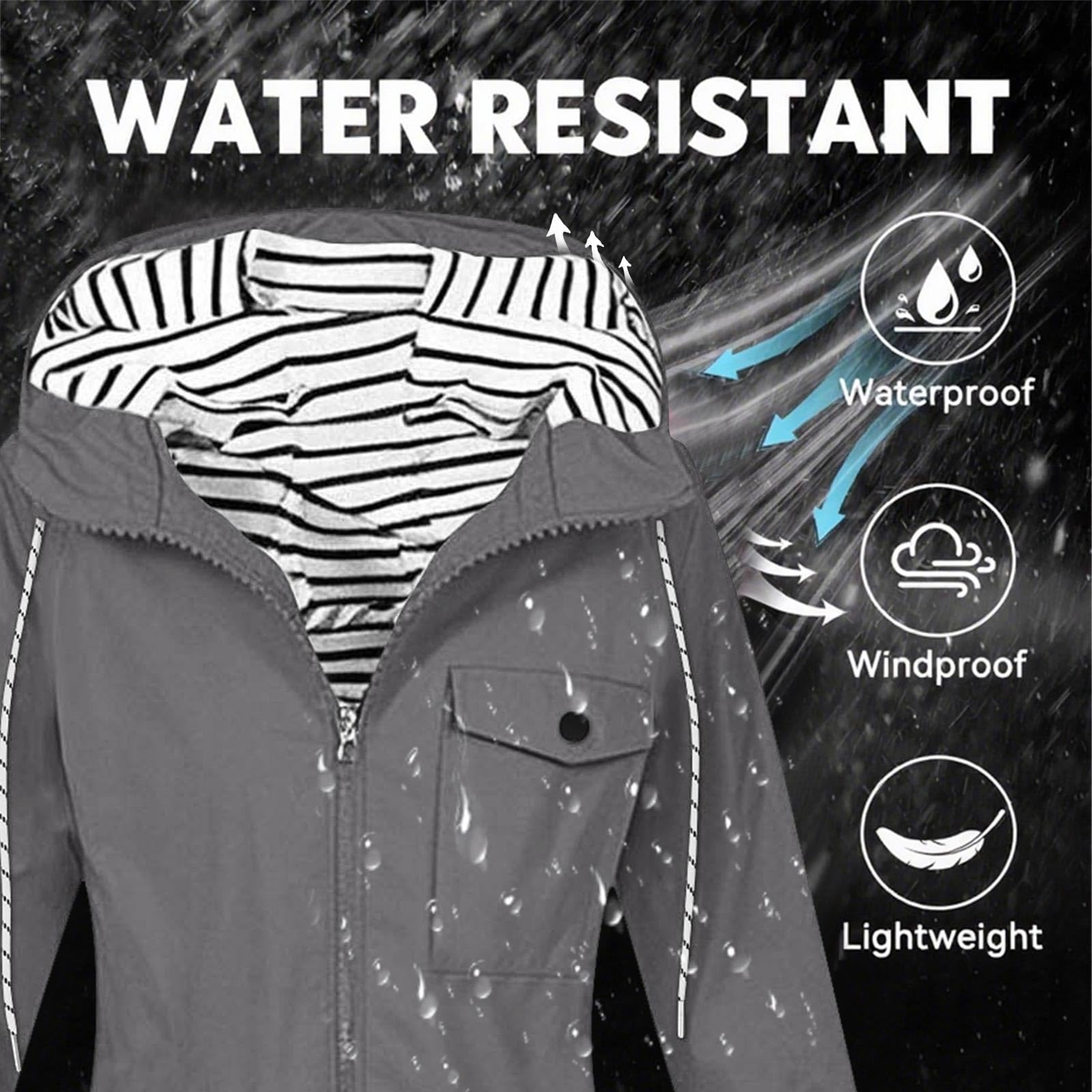 Women's All-Season Rain Jacket Waterproof