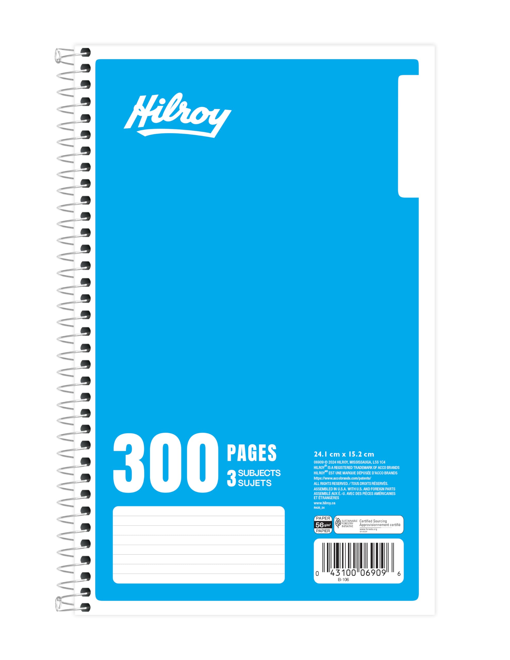 Hilroy Coil 3-subject Notebook