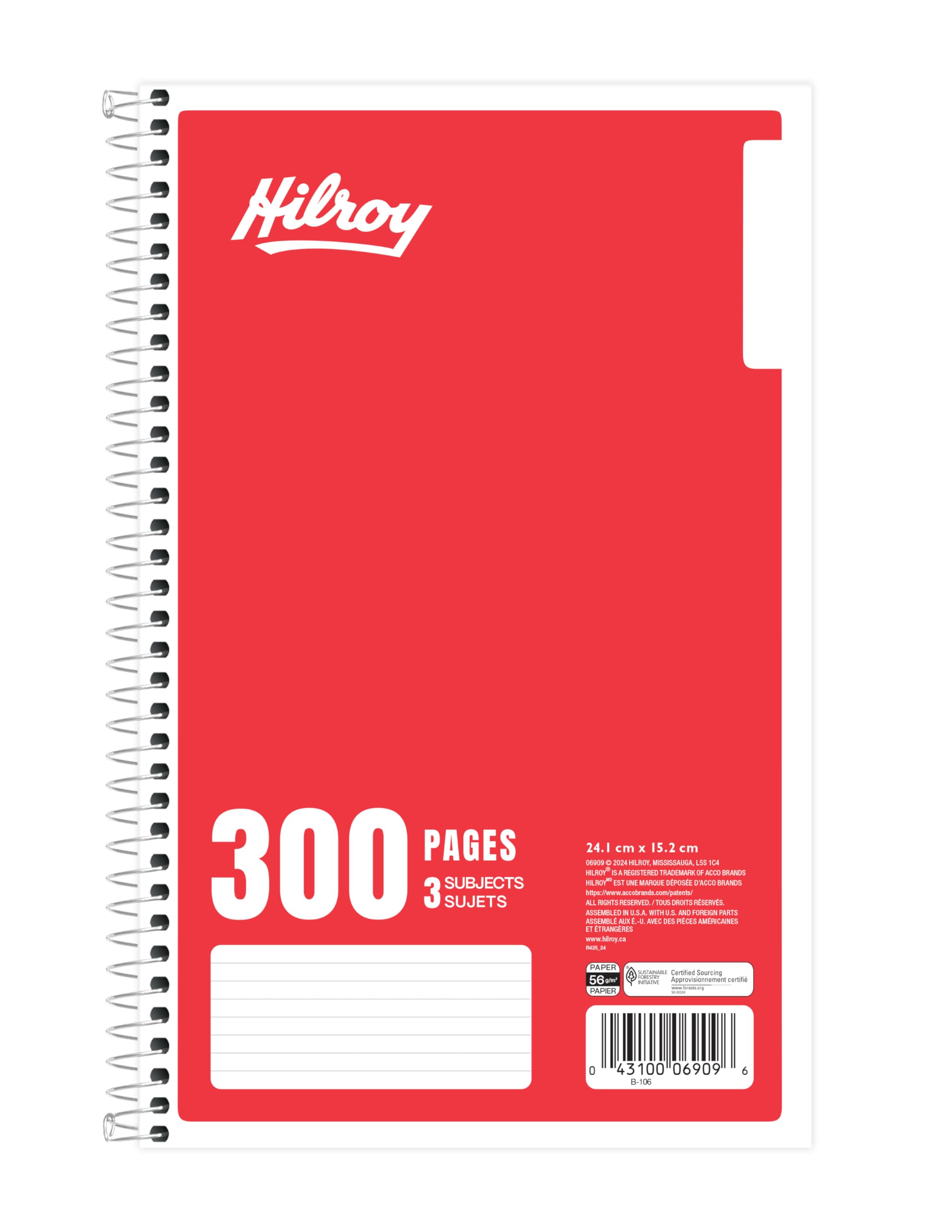 Hilroy Coil 3-subject Notebook