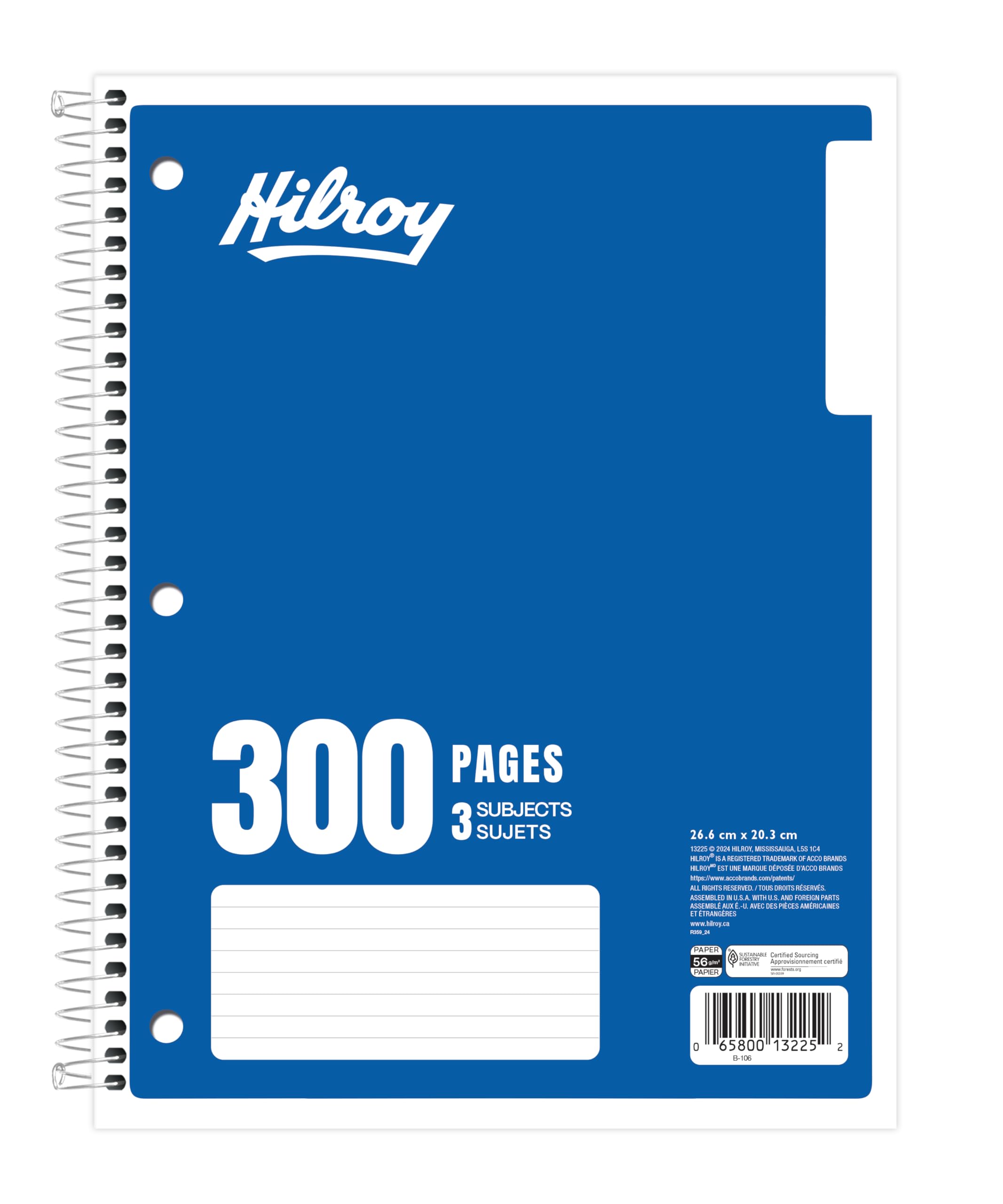 Hilroy Coil 3-subject Notebook