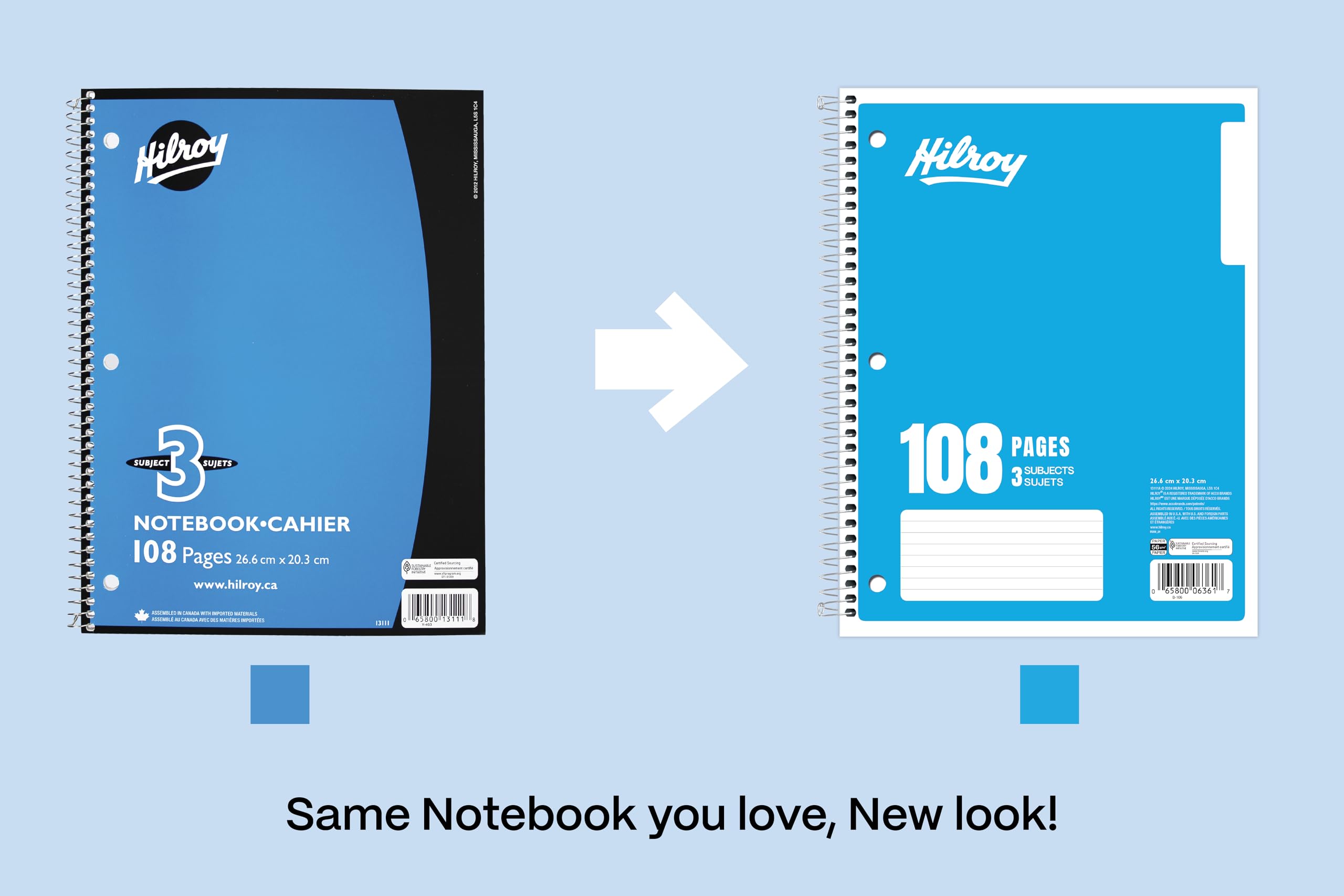 Hilroy Coil 3-subject Notebook