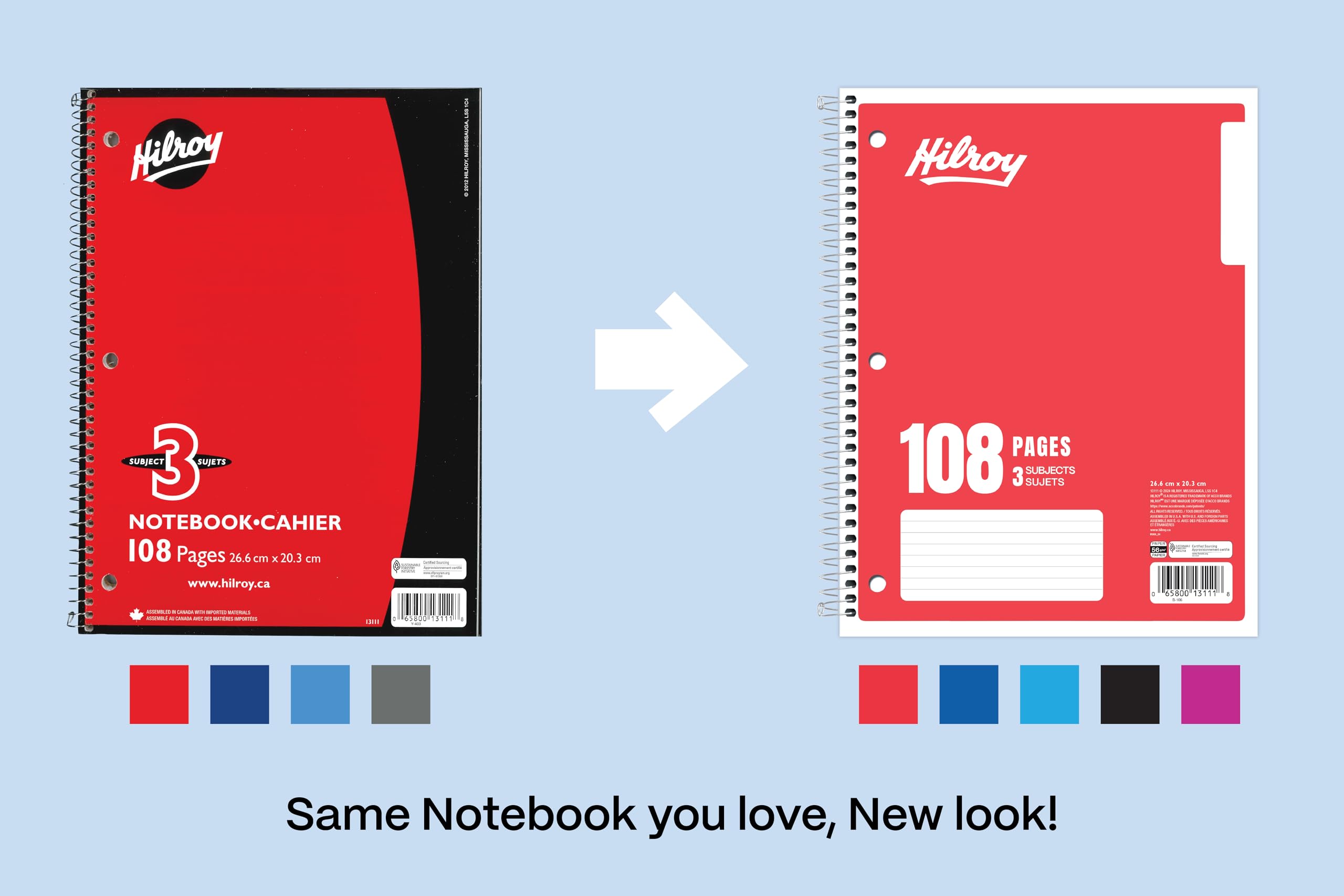 Hilroy Coil 3-subject Notebook