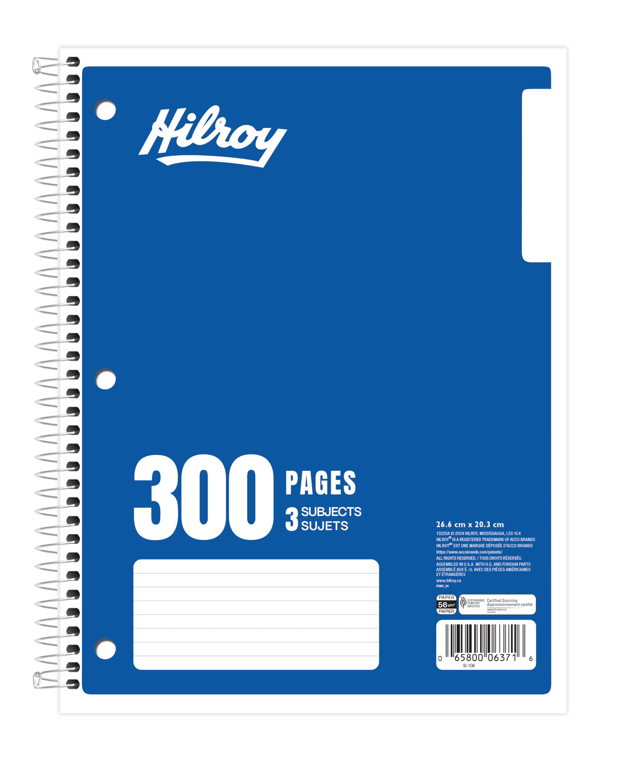 Hilroy Coil 3-subject Notebook