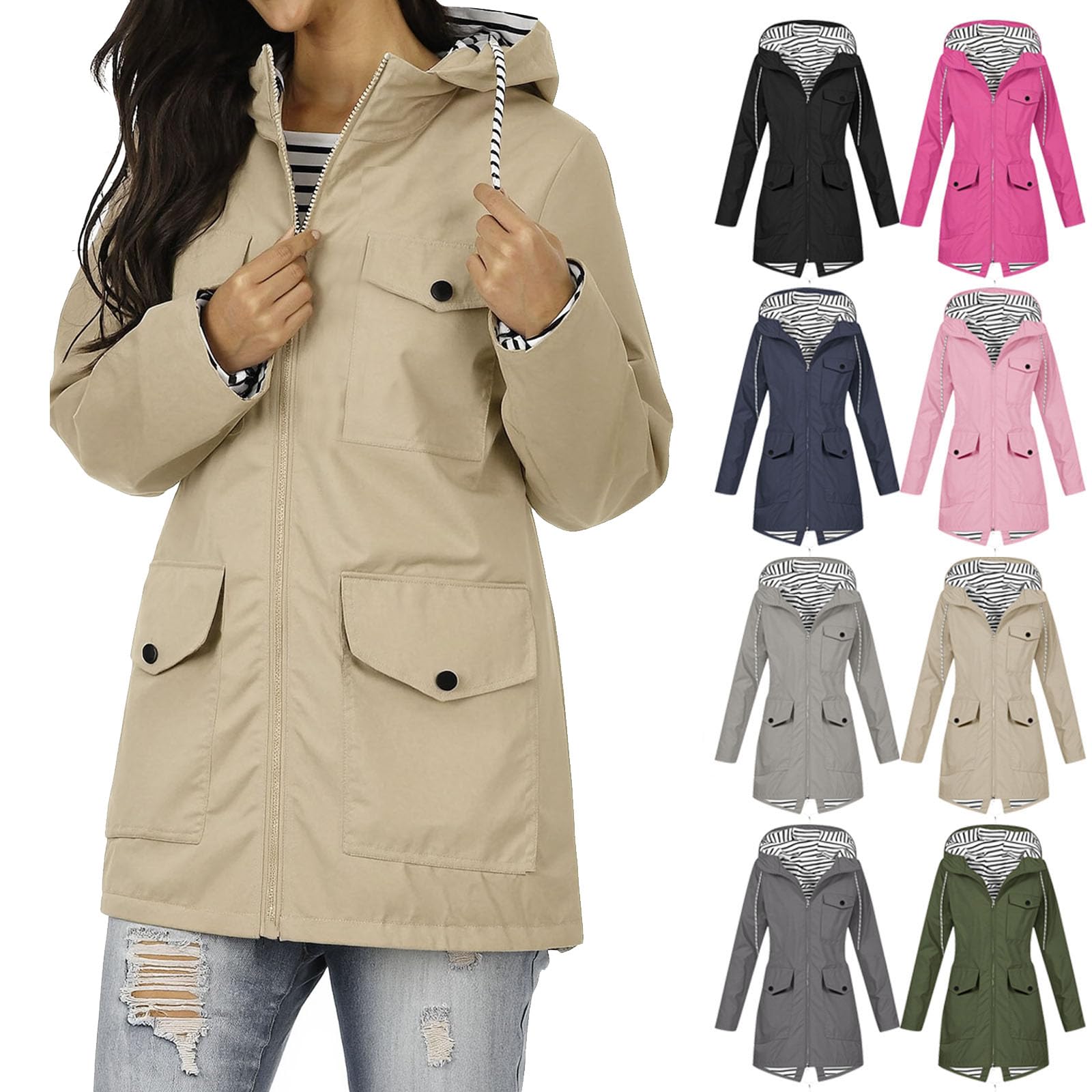 Women's All-Season Rain Jacket Waterproof