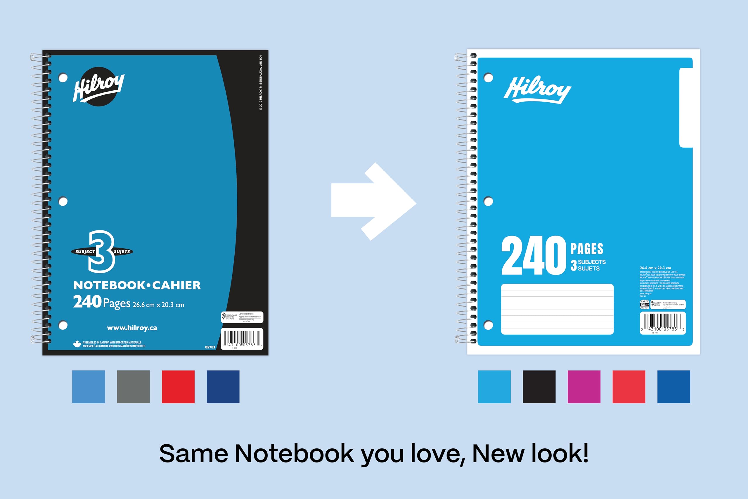 Hilroy Coil 3-subject Notebook