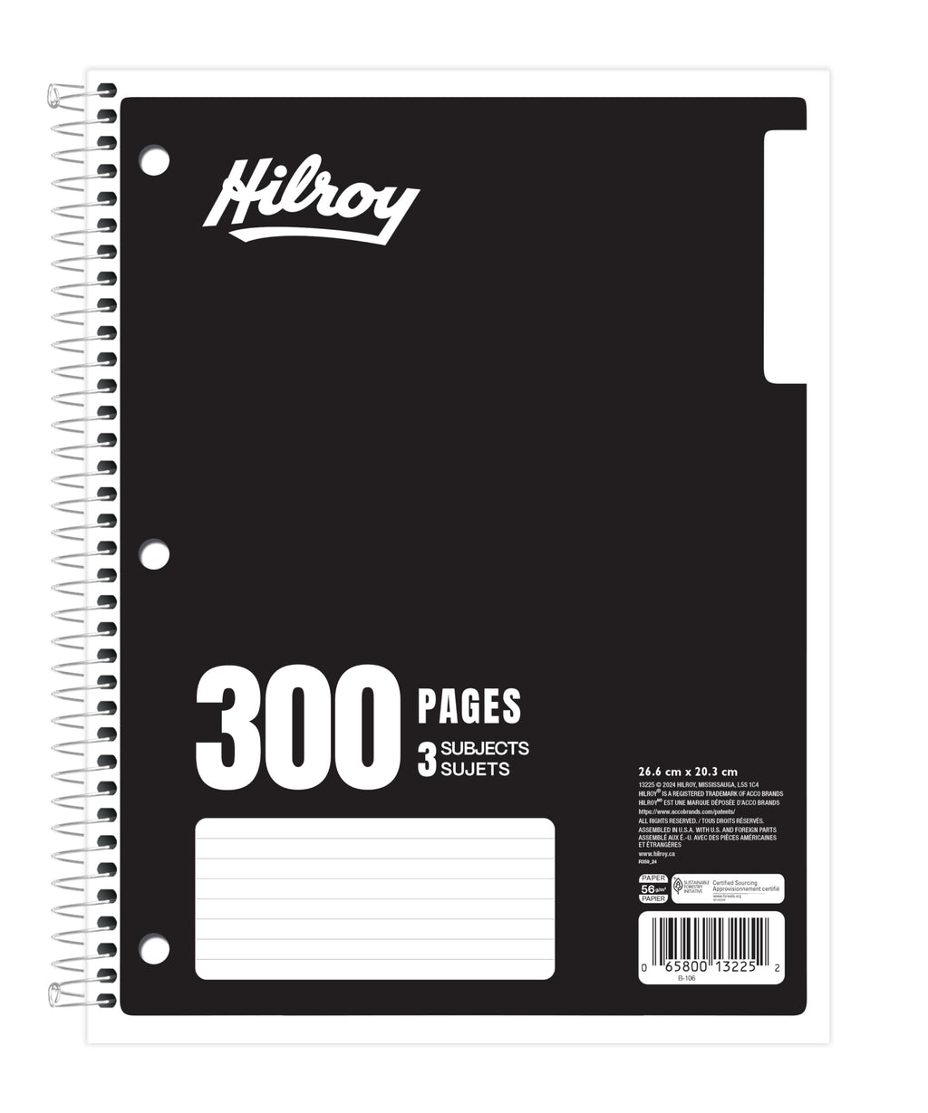 Hilroy Coil 3-subject Notebook