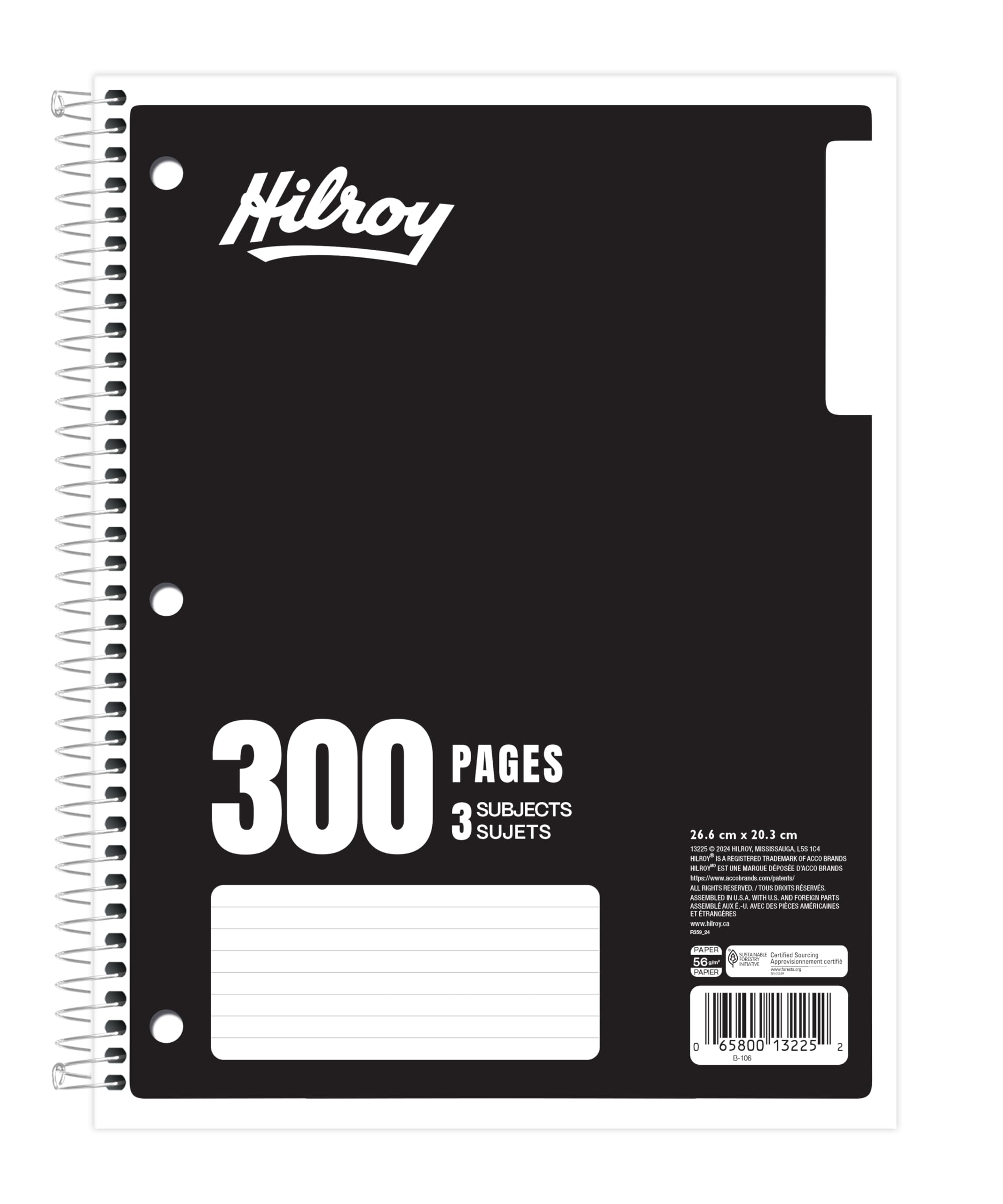 Hilroy Coil 3-subject Notebook