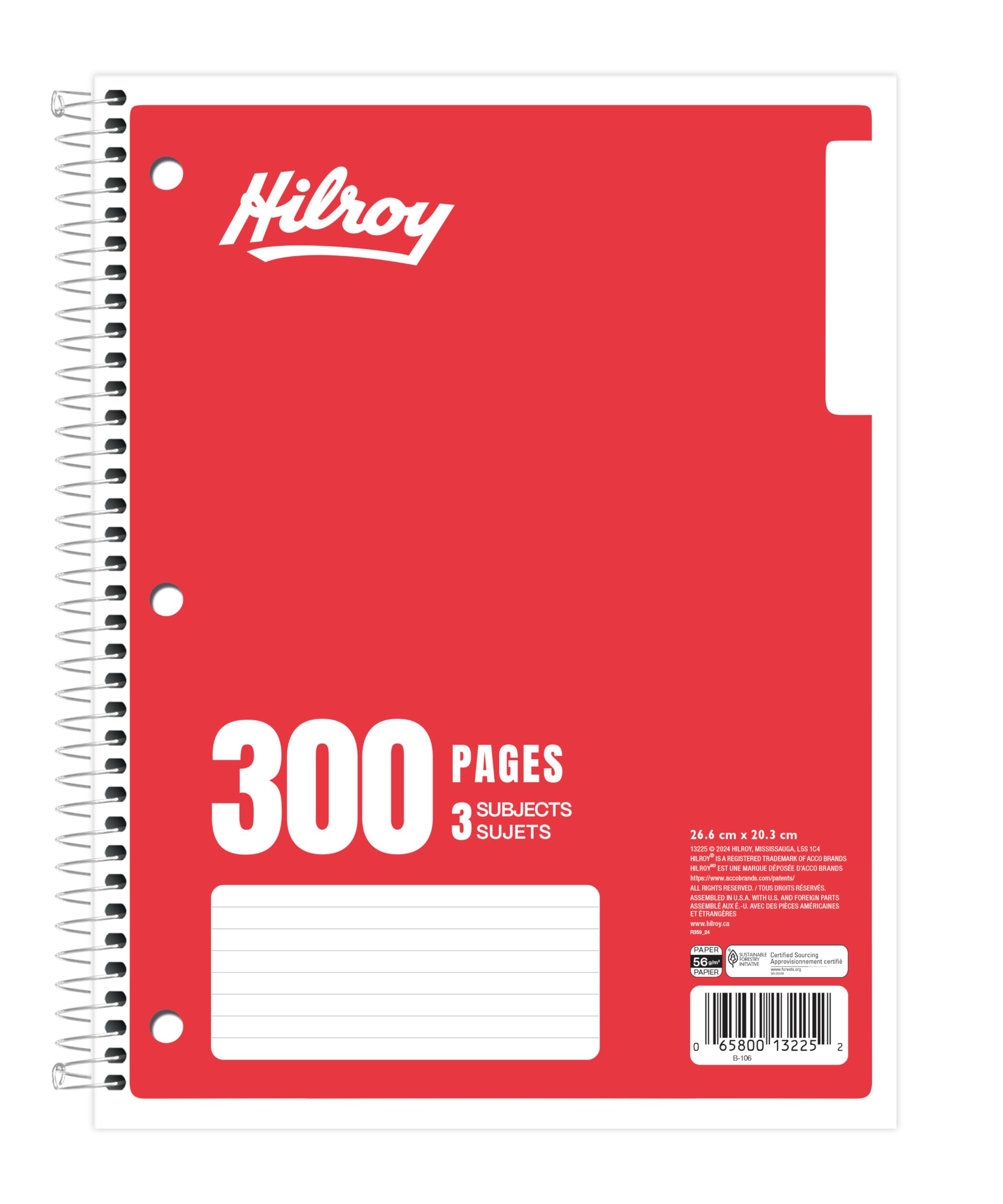 Hilroy Coil 3-subject Notebook