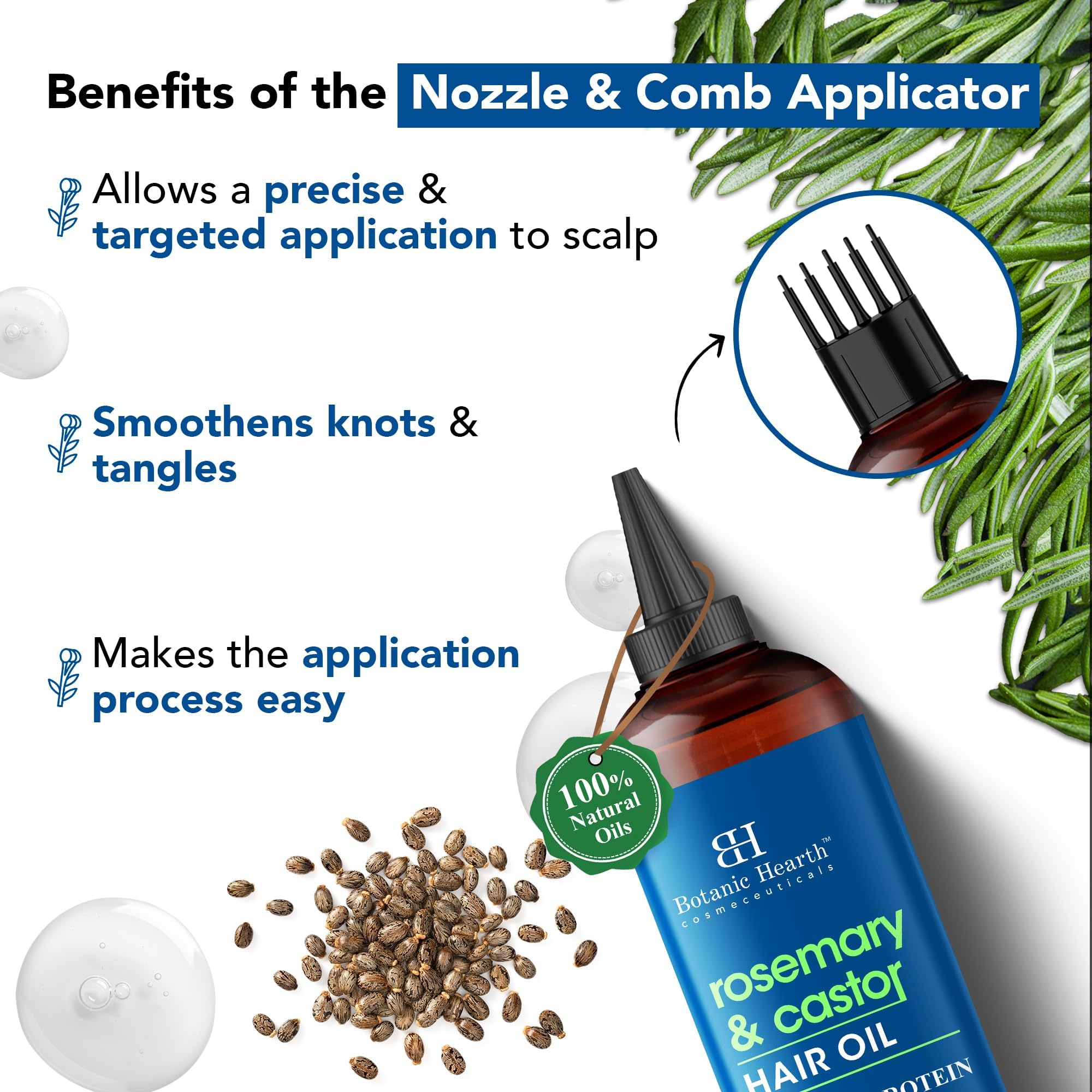 Botanic Hearth Argan, Castor or Rosemary Oil