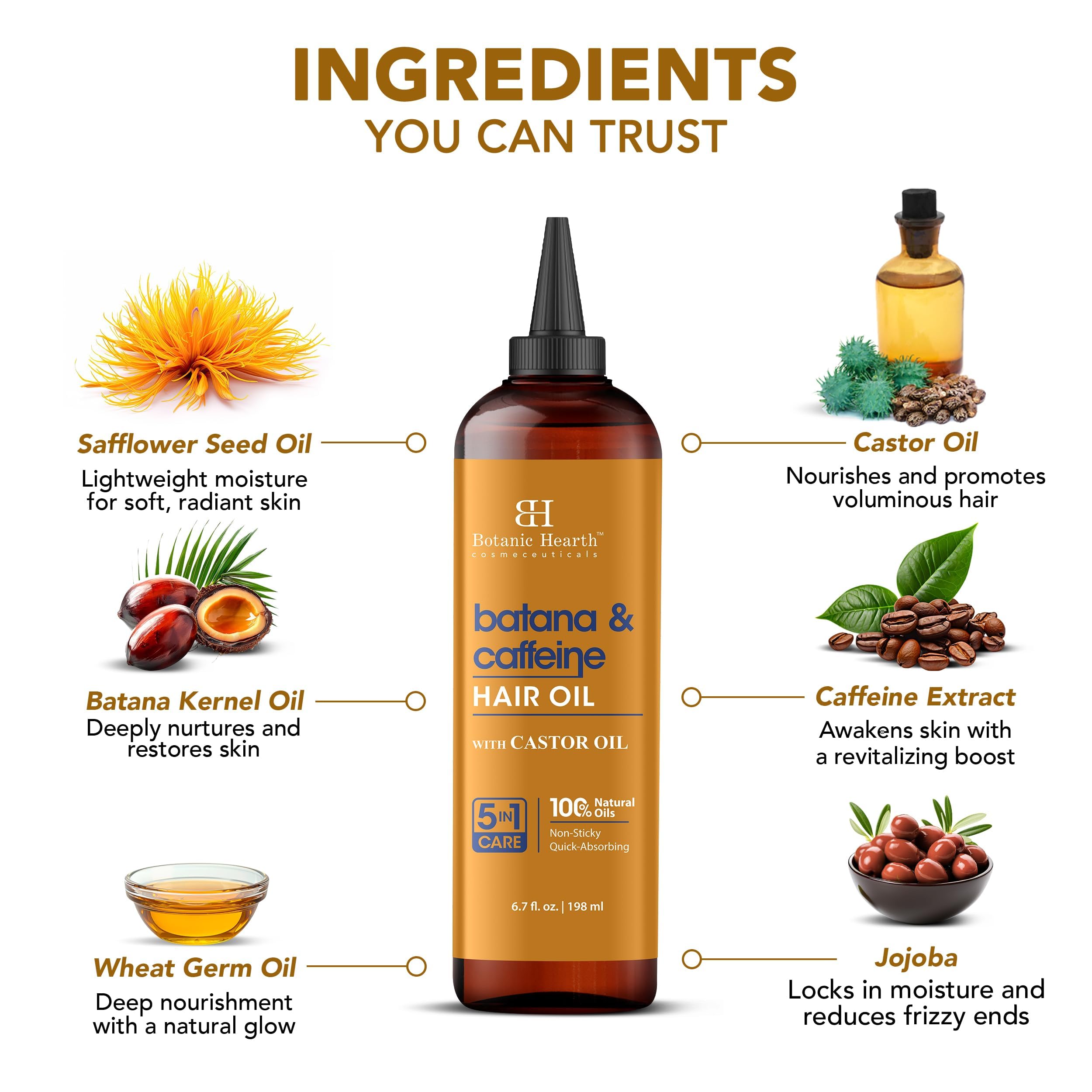 Botanic Hearth Argan, Castor or Rosemary Oil