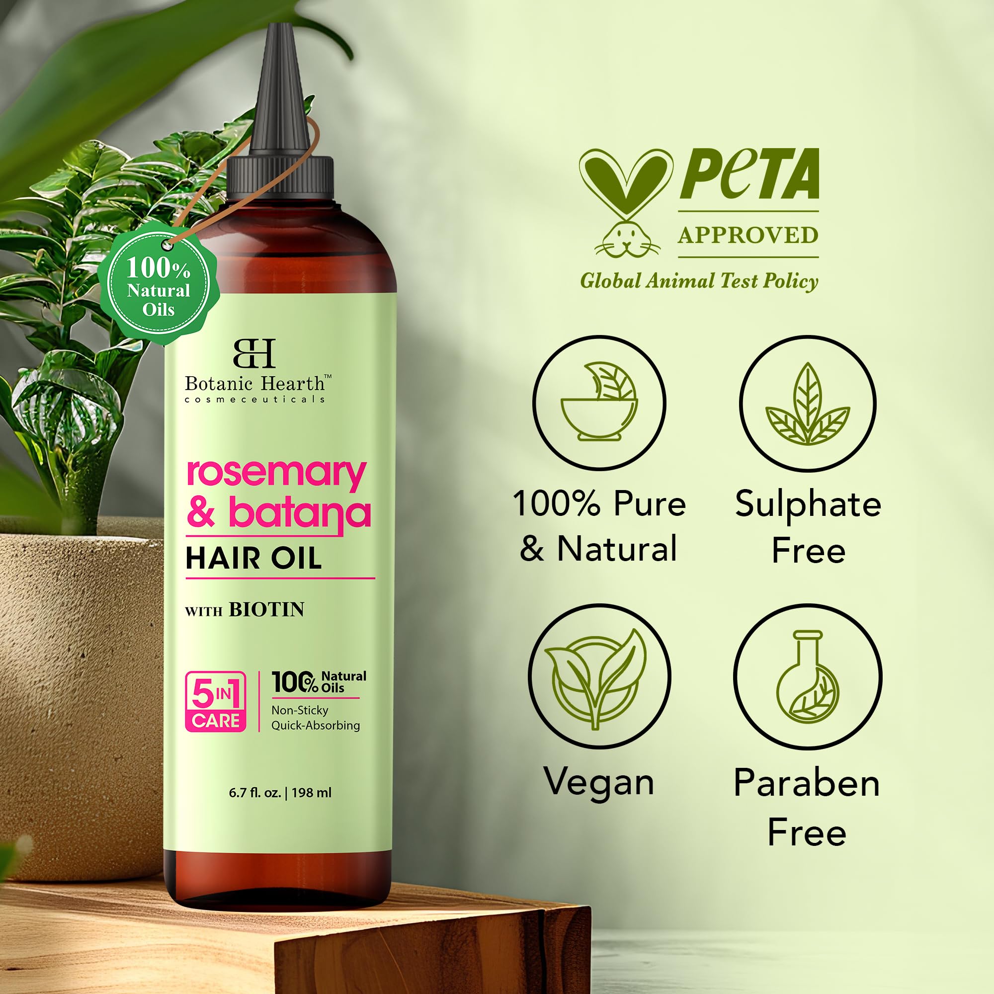 Botanic Hearth Argan, Castor or Rosemary Oil