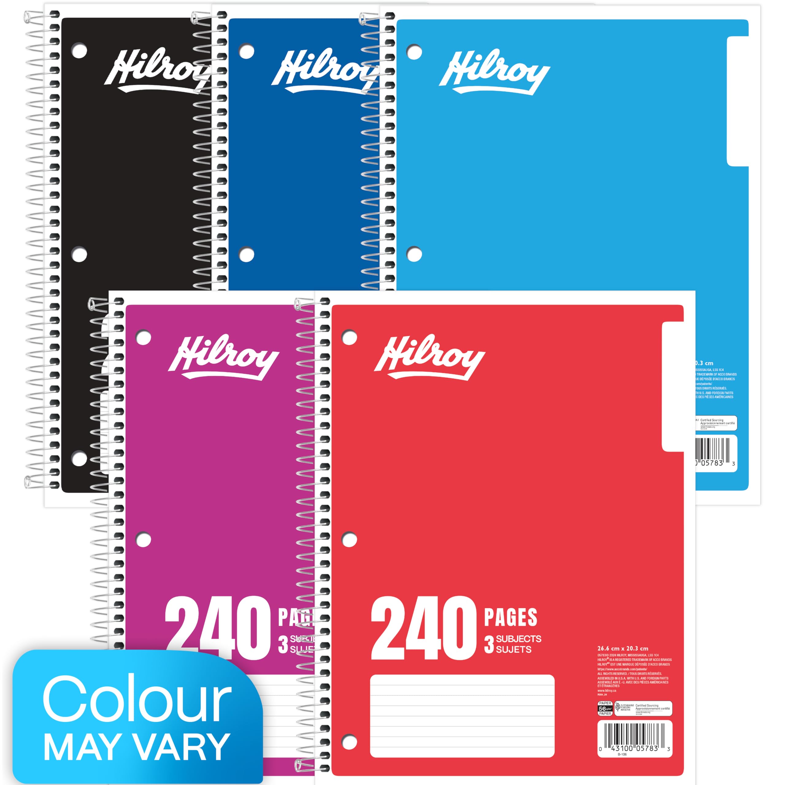 Hilroy Coil 3-subject Notebook