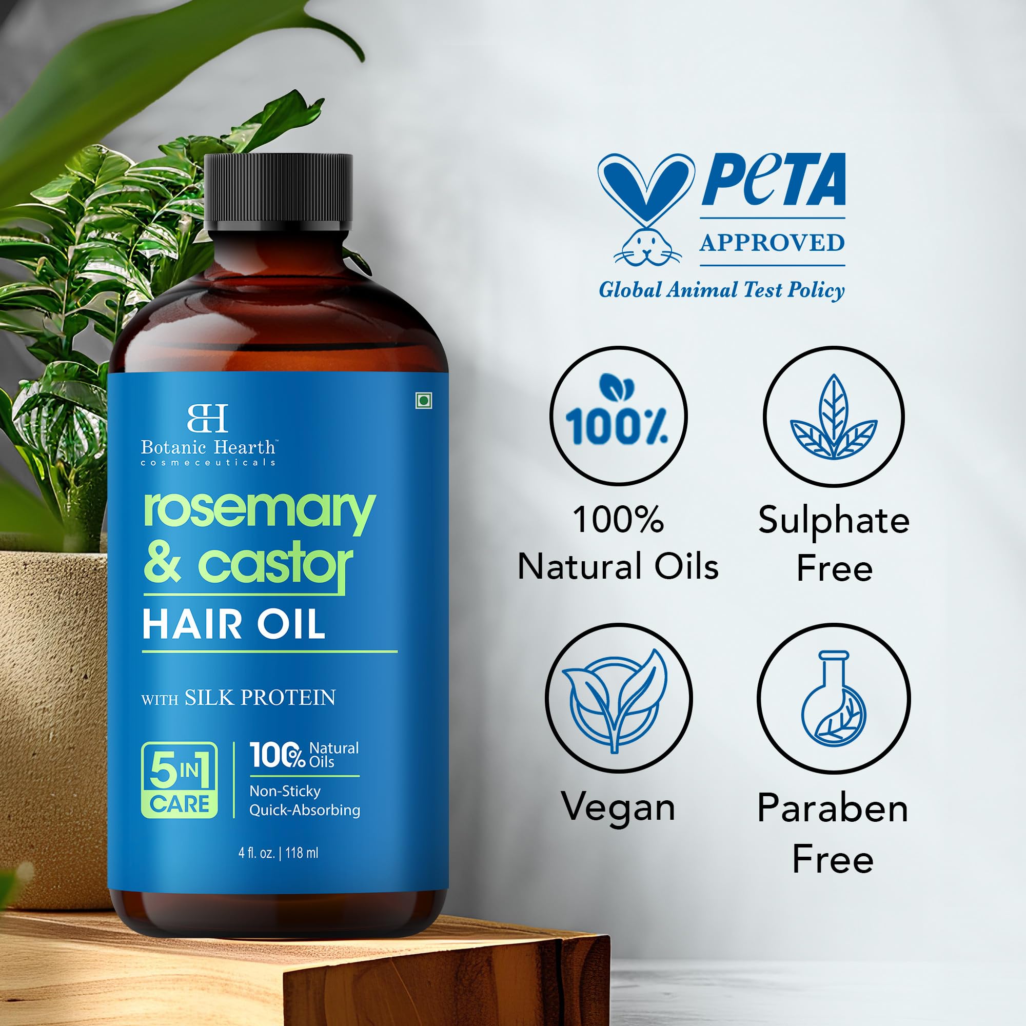 Botanic Hearth Argan, Castor or Rosemary Oil