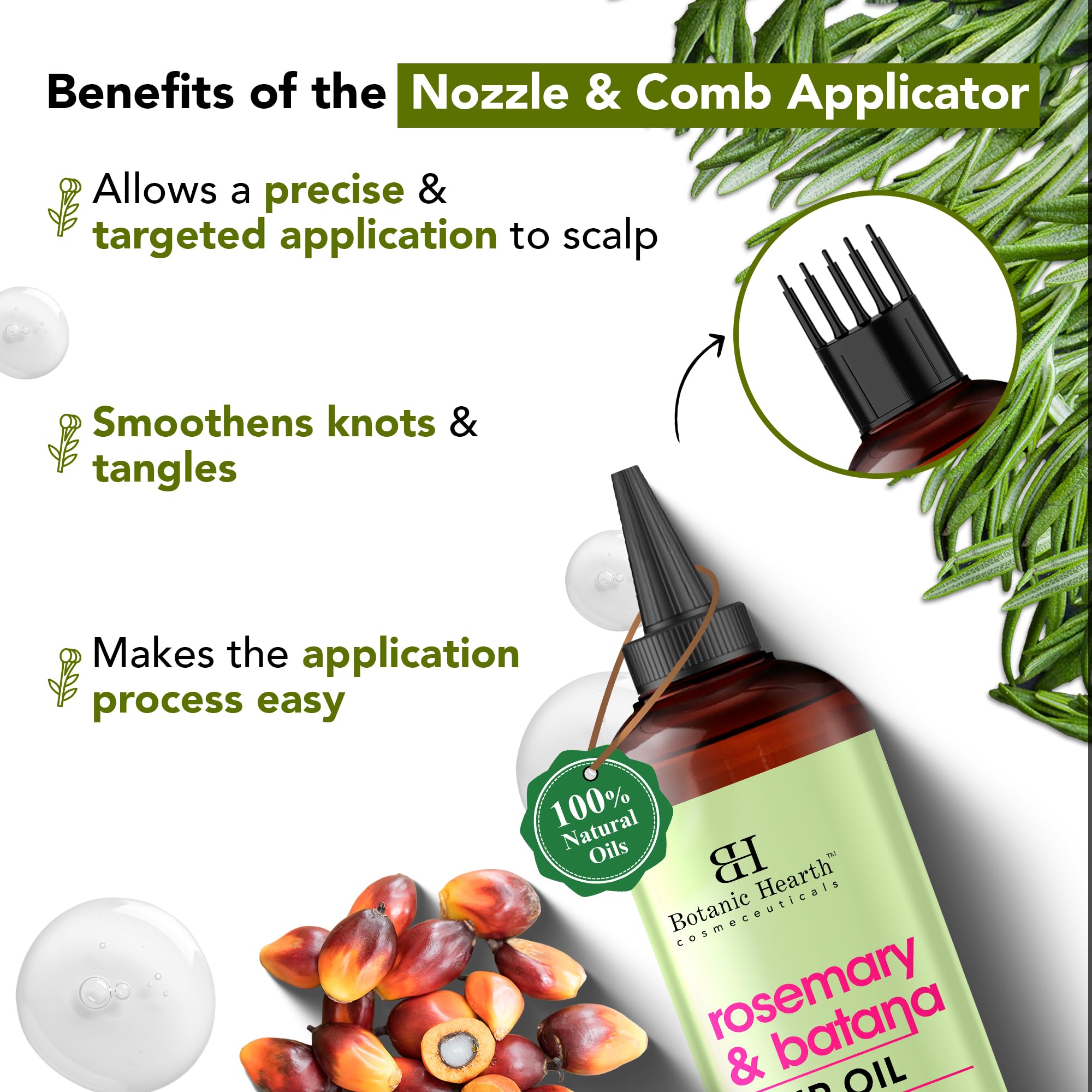 Botanic Hearth Argan, Castor or Rosemary Oil