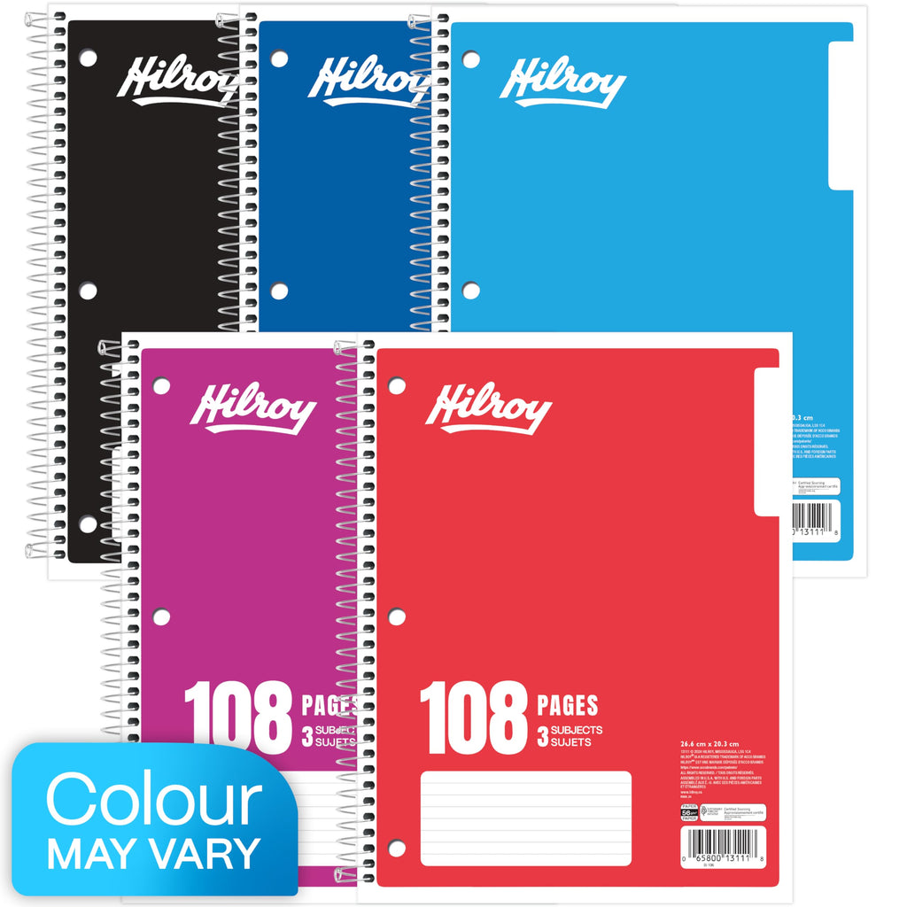 Hilroy Coil 3-subject Notebook