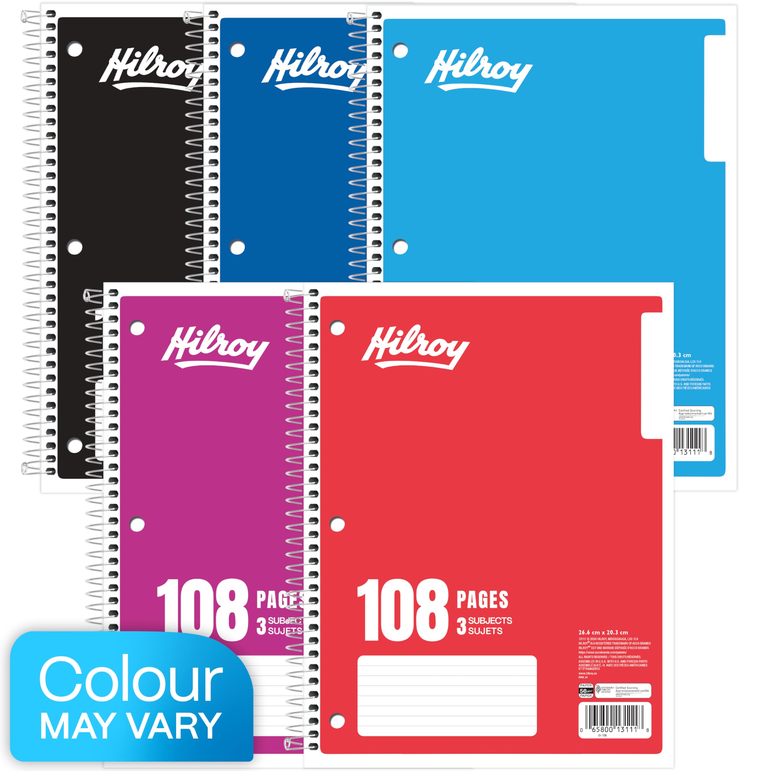 Hilroy Coil 3-subject Notebook