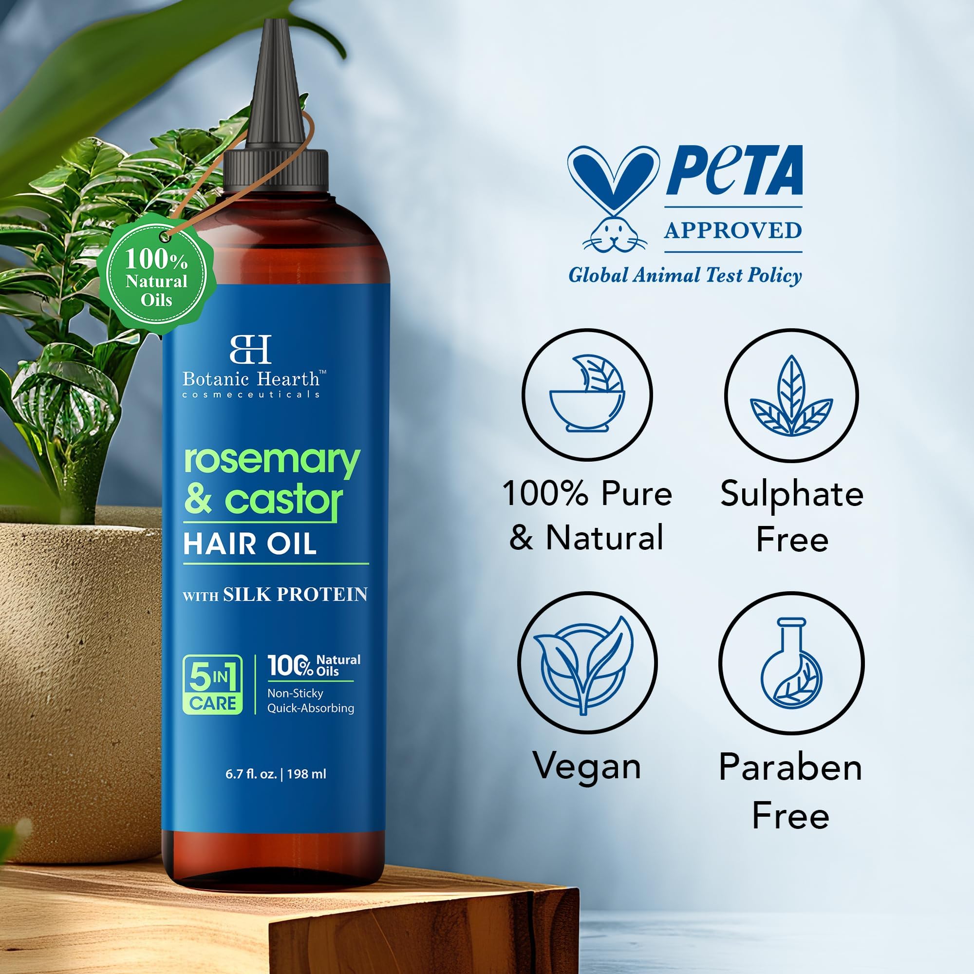 Botanic Hearth Argan, Castor or Rosemary Oil