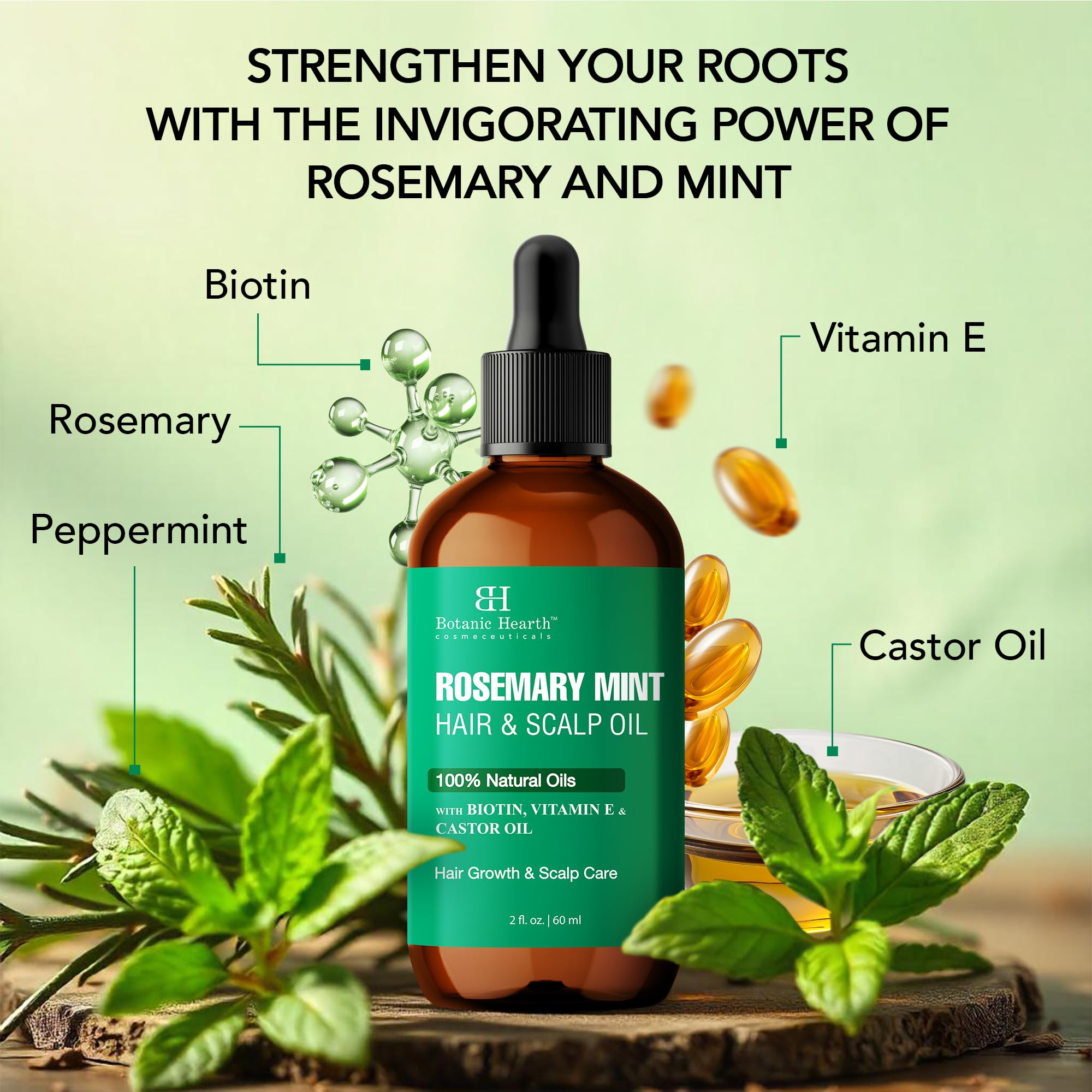 Botanic Hearth Argan, Castor or Rosemary Oil
