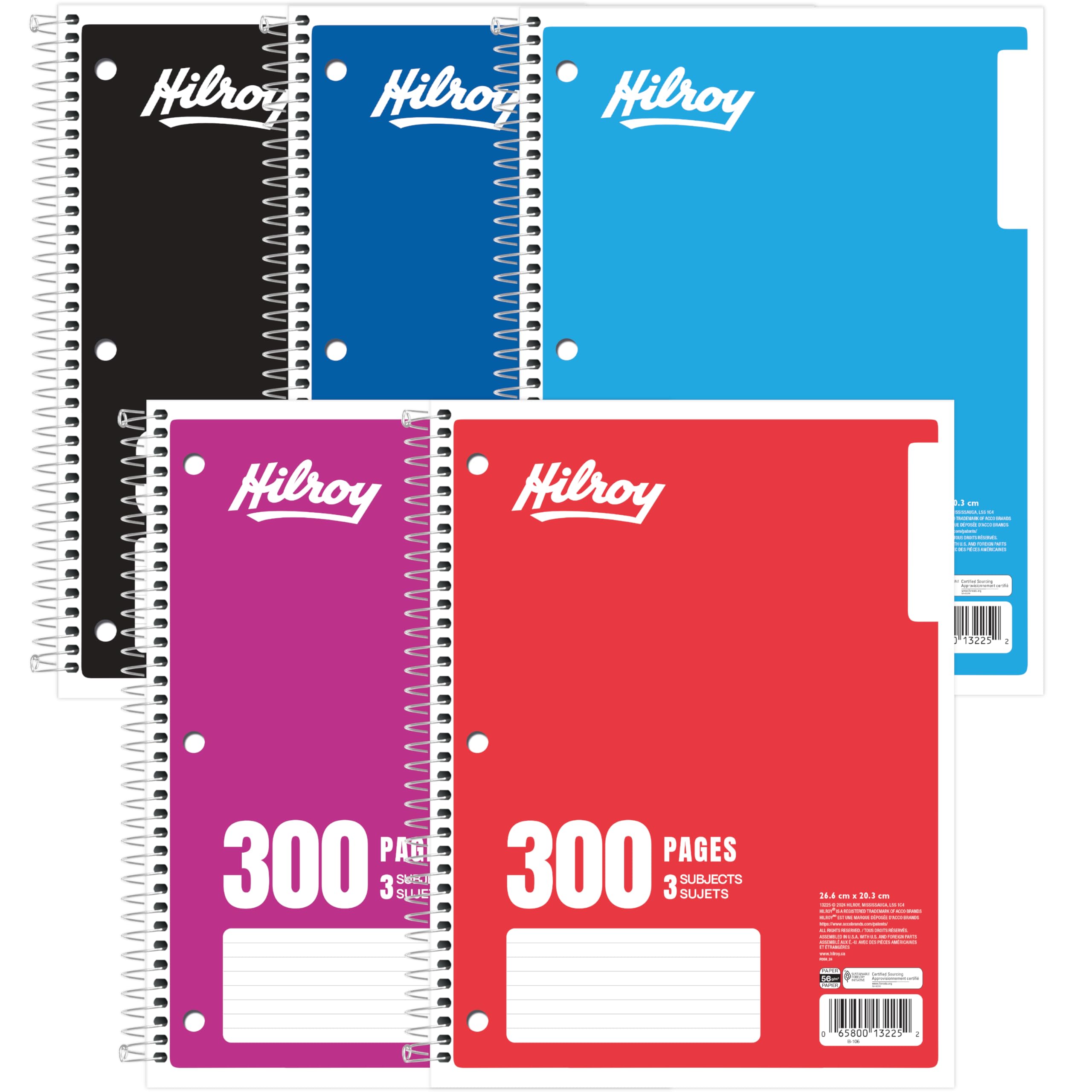 Hilroy Coil 3-subject Notebook