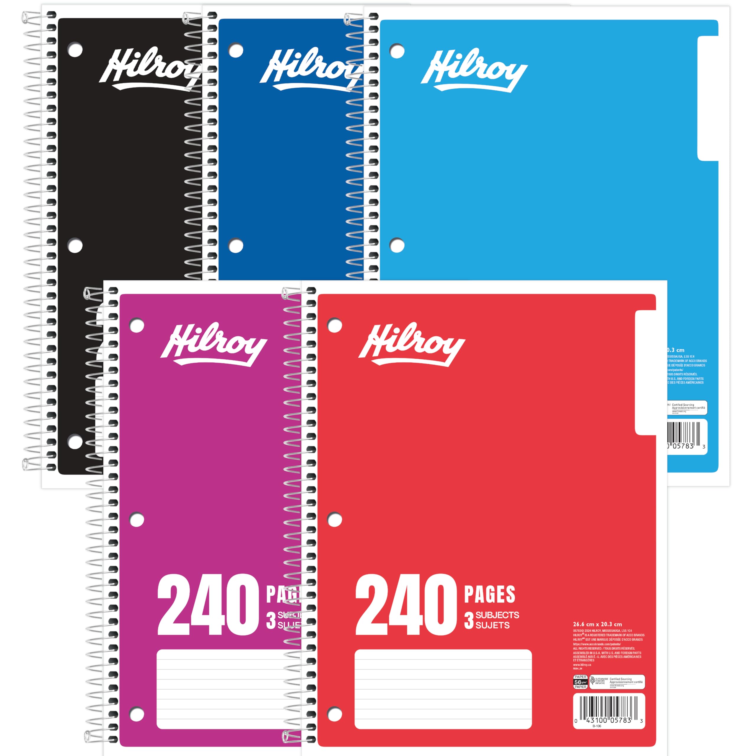 Hilroy Coil 3-subject Notebook